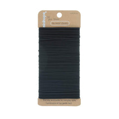 Minihope ligas elásticas sin metal negras 2 mm para cabello largo, sujetan suavemente sin enredos