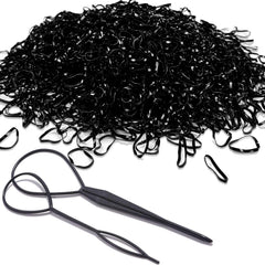 Missjojiay bandas cabello mini negro: recogidos rápidos y seguros para uso diario.