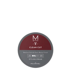 MITCH Clean Cut crema en envase PCR, ideal para cuidado sostenible diario.