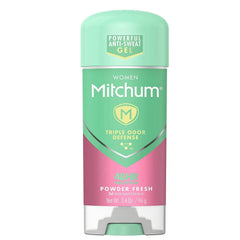 Mitchum Power Gel Powder Fresh para mujer, secado rápido y protección durante el día.