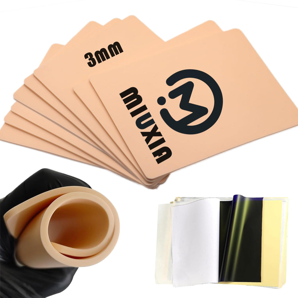 Miuxia piel de práctica para tatuaje, 8 piezas, 3 mm, ideal para practicar líneas.