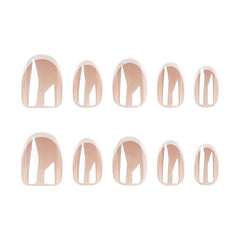 Mivota Uñas Frances Puntas Blancas para look clásico en bodas y eventos.