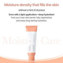 Aplicación suave de Mixsoon crema facial sensación fresca.