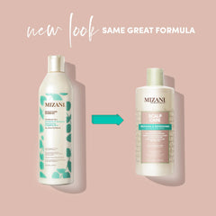 Espuma fresca de Mizani para caspa en cabello.