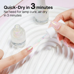 MIZHSE Aurora Pink: uñas brillantes y aspecto lujoso para uso diario.