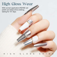 Esmalte MIZHSE cromado brillante con acabado deslumbrante