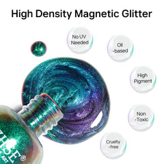 MIZHSE esmalte magnético con efecto galaxia para uñas elegantes.