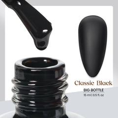 Esmalte negro mate de MIZHSE secándose al aire rápidamente