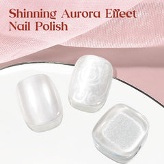 MIZHSE Esmalte Perla Sirena, aurora blanco lechoso, secado rápido para salir rápido.