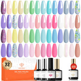 Modelones: conjunto gel nails con 32 piezas para looks duraderos.