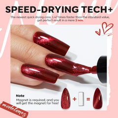 Modelones efecto ojo de gato con imán para un diseño único en uñas.