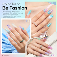 Modelones esmalte gel fórmula amigable para uñas, libre de toxinas.