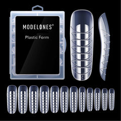 Modelones: formas duales para uñas con gel de polímero, conjunto de 120 piezas.
