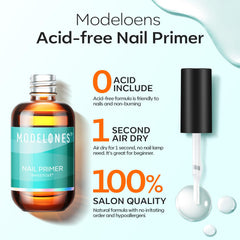 MODELONES primer para uñas, reduce el exceso de aceite para una base fuerte.