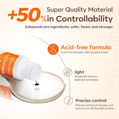 Modelones adhesivo gel, secado rápido sin lámpara para aplicación fácil.