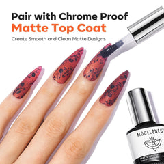 Modelones top coat brillo transparente ofrece acabado radiante y duradero.