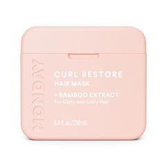 MONDAY HAIRCARE CURL RESTORE: bote de bambu que destaca hidratación para rizos