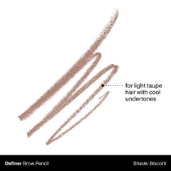 MORPHE Definer muestra tono Biscotti para una coincidencia natural con el cabello.
