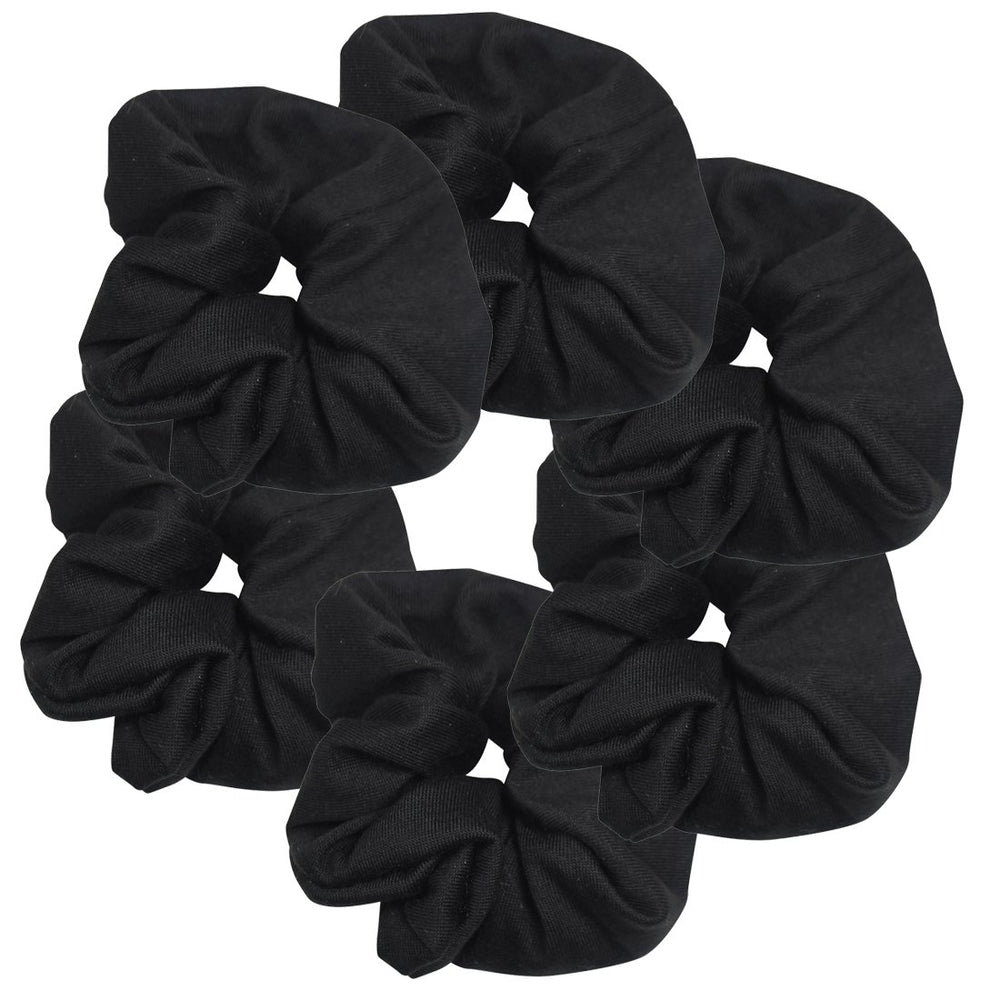 Motique Scrunchies grandes negro, textura suave para uso diario
