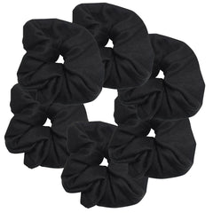 Motique Scrunchies grandes negro, textura suave para uso diario
