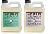 Mrs. Meyer's jabon de manos repuesto lavanda-albahaca, aroma suave para uso diario