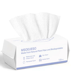 MSOEUESO toalla desechable en paquete de 100: higiene facial rápida y suave