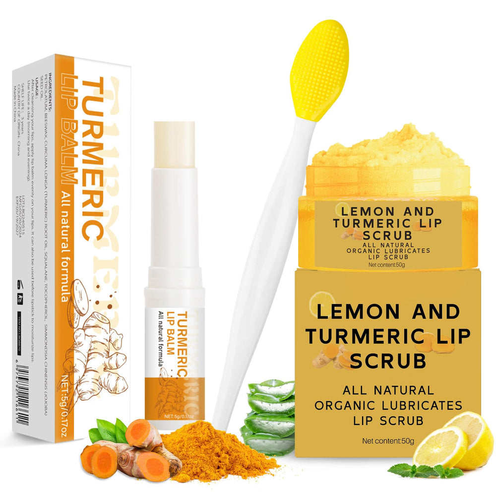 MUREND exfoliante labial curcuma limón, exfolia suavemente para labios suaves.