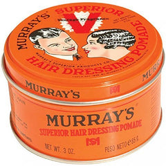 Murray's pomada superior de edición vintage, primer plano del envase, para fijación duradera y estilo clásico.