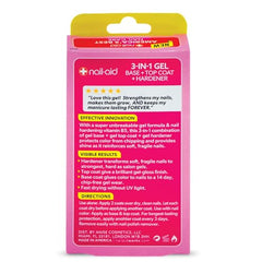 NAIL-AID gel top transparente ofrece brillo de gel duradero