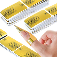 Nailskey formas uñas gel builder: 100 piezas con guía de longitud.