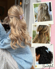 NAISIER clip pelo mariposa tortuga blanco: opción discreta para looks suaves.