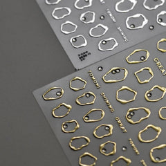 Namrec pegatinas oro plata irregularidad para acabado único