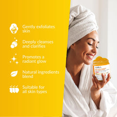 Nasola exfoliante de ácido kojico y cúrcuma, textura granulada para exfoliar suavemente.