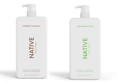 Native Body Wash Coco-Vainilla, botella con bomba para una limpieza suave diaria