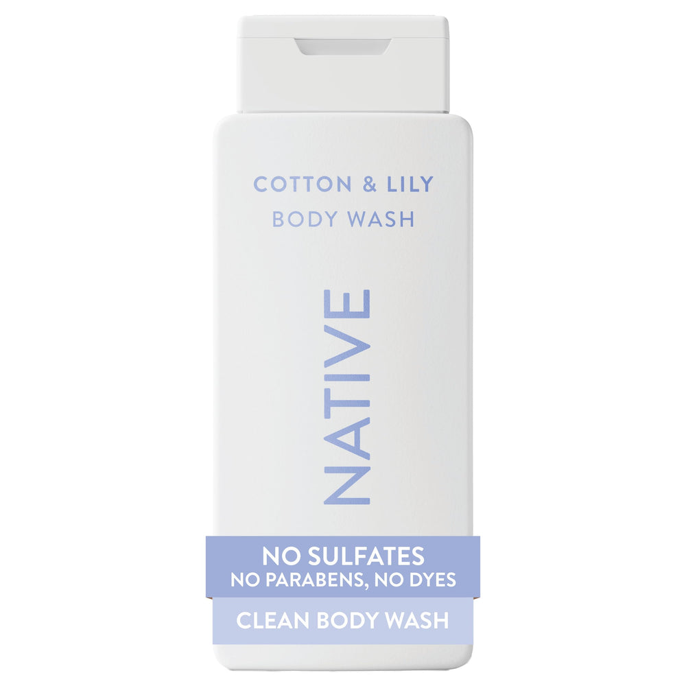 Native Body Wash con ingredientes derivados naturalmente para una limpieza suave