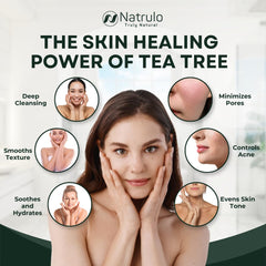 Jabón de árbol de té Natrulo, barra para cara y cuerpo, uso suave para piel sensible.