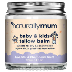 NaturallyMum bálsamo para bebés y niños: envase práctico para hidratación diaria.