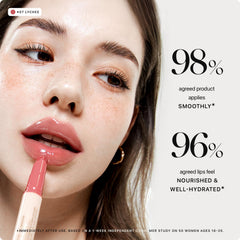 Labial Honey Melting Lychee de Nature Republic brillo hidratante en tono suave