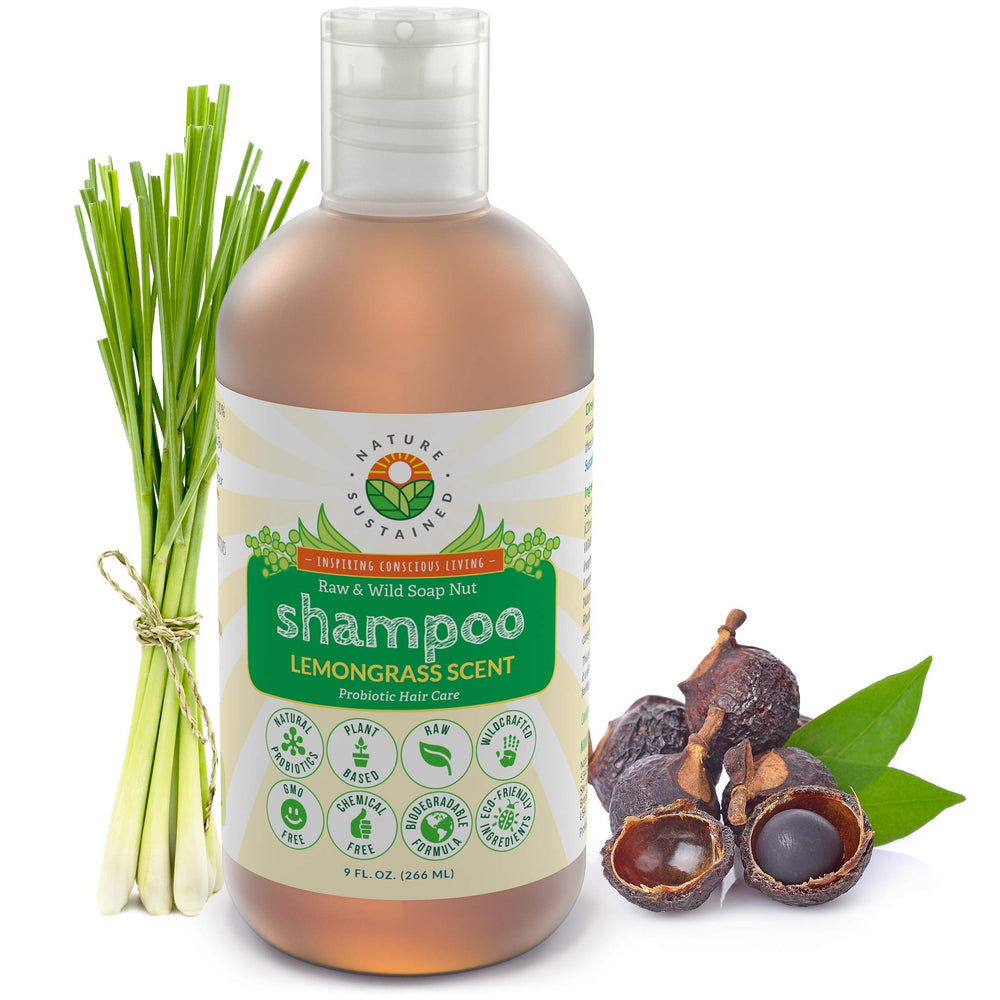 Nature Sustained Champú Orgánico Probioticos, limpieza suave para cuero cabelludo
