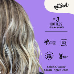 NATURÉL Loxy: tono morado para rubio o gris y reducción de reflejos cálidos.