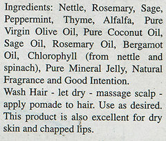 Nature's Blessings Pomada para cabello: envase compacto para uso diario.