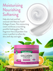 Nature's Truth Crema de Colágeno, aplicación corporal ligera para piel suave.
