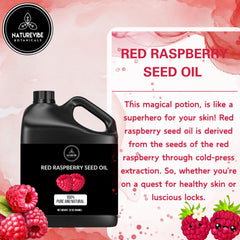 Textura pura del Aceite de Frambuesa Rojo Naturevibe Botanicals, 100% natural.