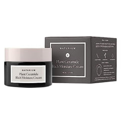 Naturium crema ceramidas vegetal en bote, hidratación profunda para piel seca.