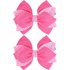 Lazo de NCMAMA brilla en rosa, ideal para conjuntos festivos