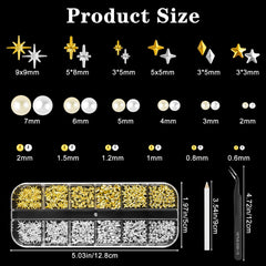 NEBURORA: caviar plateado en bolas para uñas, aporta brillo sutil y texturas variadas.
