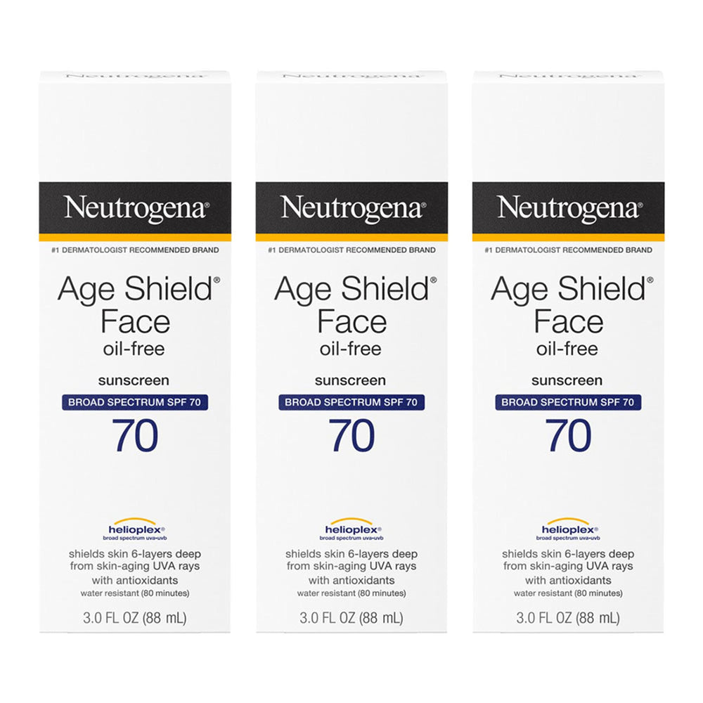 Neutrogena Age Shield: botella de protector SPF70 para uso diario