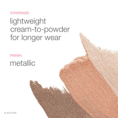 Aplicador de Neutrogena aplicando sombra metálica en párpados para look duradero.