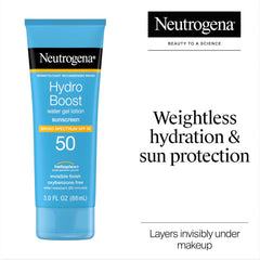 Textura gel-agua de Neutrogena Hydro Boost para piel fresca y sin grasa