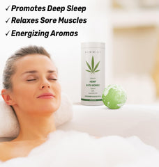 New Miuz bomba de baño canamo con aceites esenciales para relajacion muscular